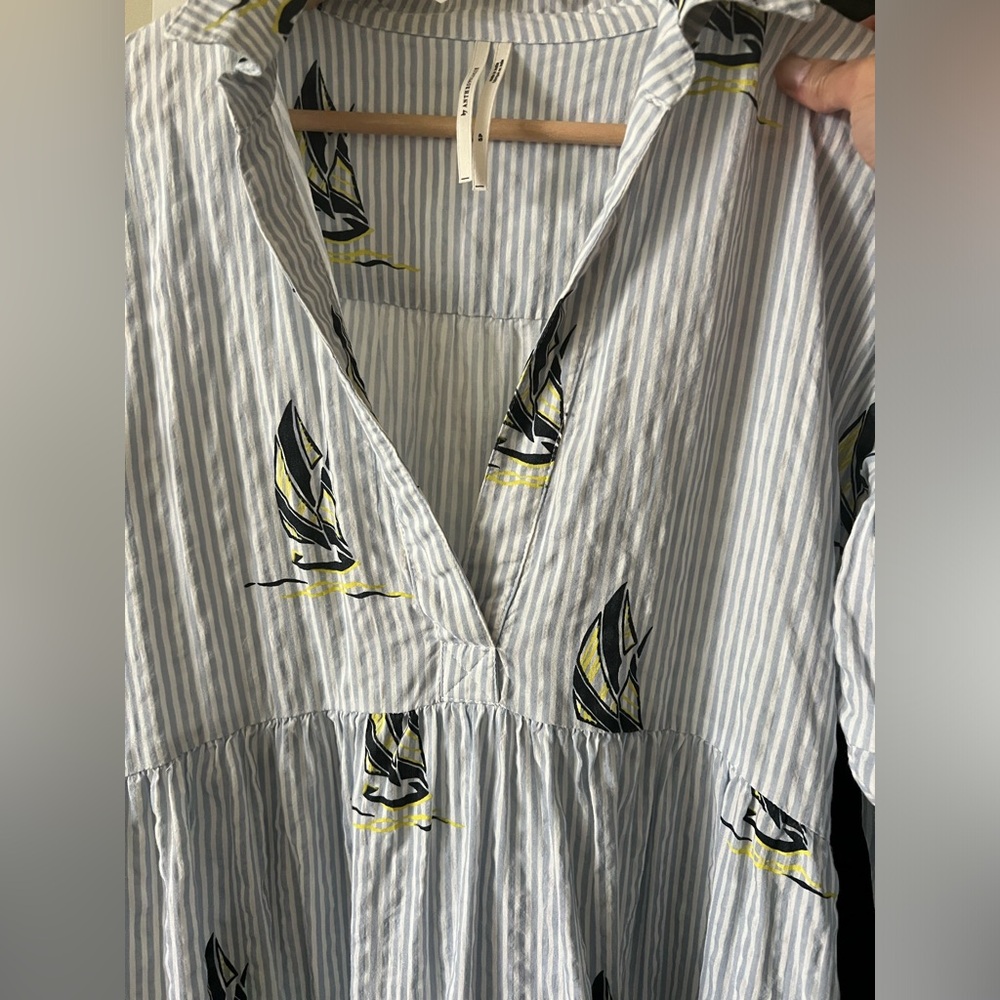 Anthropologie caroline printed tiered dress
